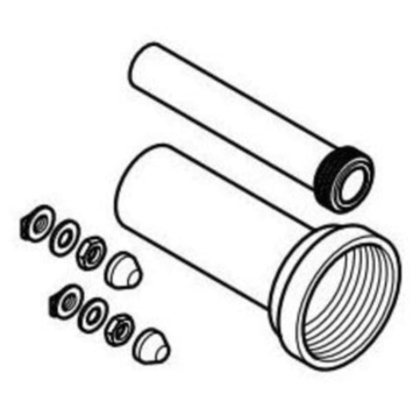 Geberit - Matte Chrome, HDPE, Connector Set for Wall Hung Toilet Carrier