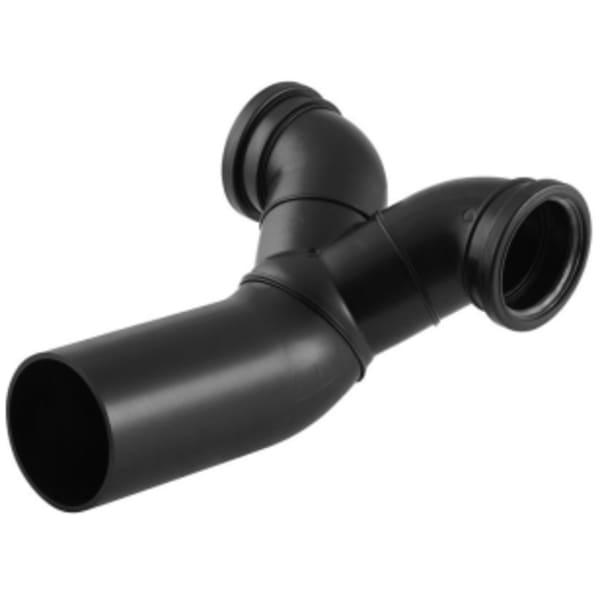Geberit - HDPE, 90D, Double Bend, Drain Connector for Horizontal Drain Duofix Wall Hung Toilet Carrier