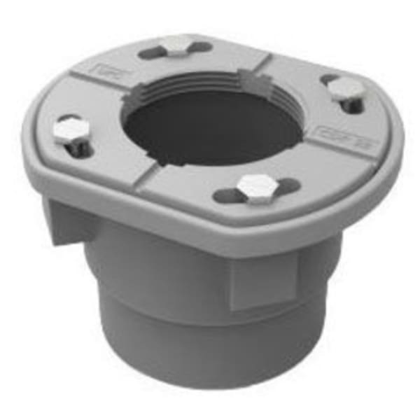 2" Pipe, PVC, Round Top, Clamp Down, Floor Drain with 2" Outlet