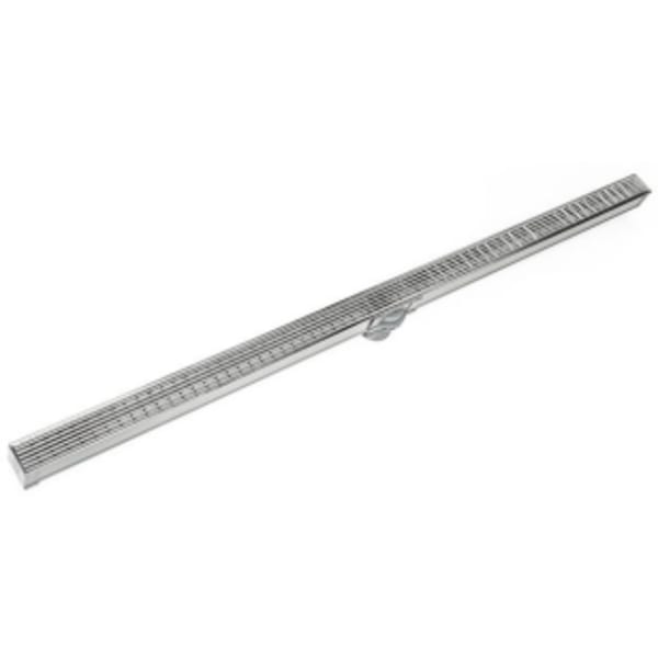 36" x 1-13/16" x 1-5/8", 9 GPM Outlet, Polished Stainless, 12 Gauge 316L Stainless Steel, 3 MM Wedge Wire, Grate Kit for Site Sizeable Channel Drain