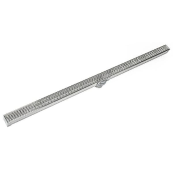 36", 9 GPM Capacity, Satin Stainless, Linear Drain Complete Kit with 1-1/2" Stainless Steel Wedge Wire Grate