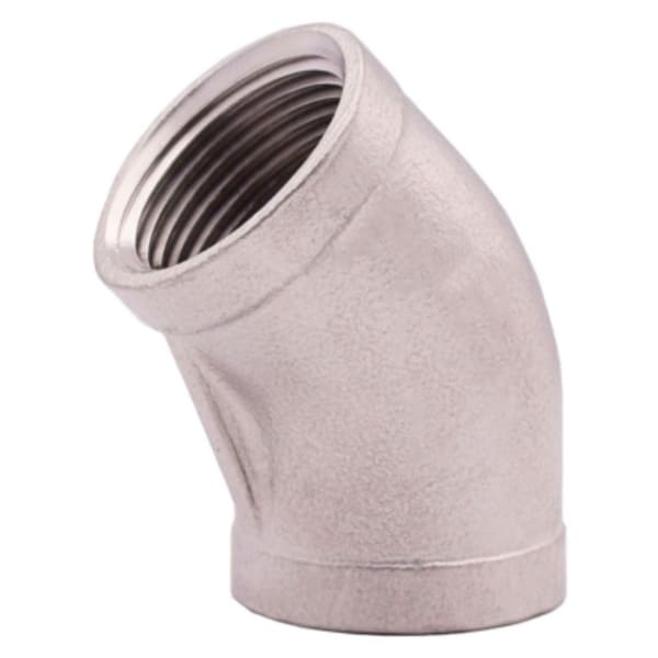 1/4" - 304 Stainless Steel 45 Deg Elbow - FNPT x FNPT
