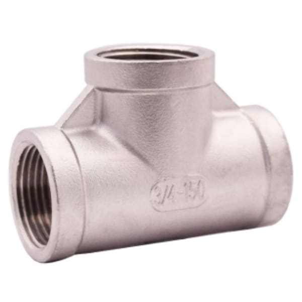 3/8" - 304 Stainless Steel Tee - FNPT x FNPT x FNPT
