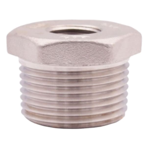 2" x 3/4" - 304 Stainless Steel Hex Bushing - FNPT x MNPT