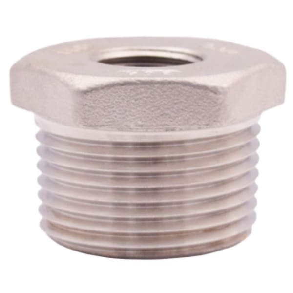 1-1/2" x 1-1/4" - 304 Stainless Steel Hex Bushing - FNPT x MNPT