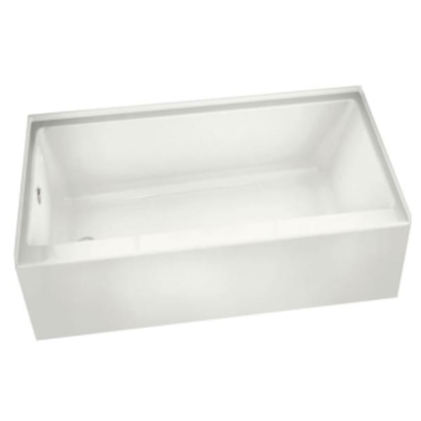 59-3/4" x 32" x 18-3/8", 16-3/4" Water Depth, 59 Gallon, White Acrylic, Left Drain, Alcove, Bathtub