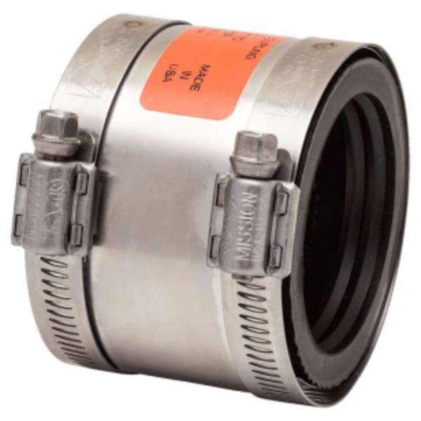 4" Cast Iron to 4" Copper Shielded Rubber Transition Coupling 0804393
