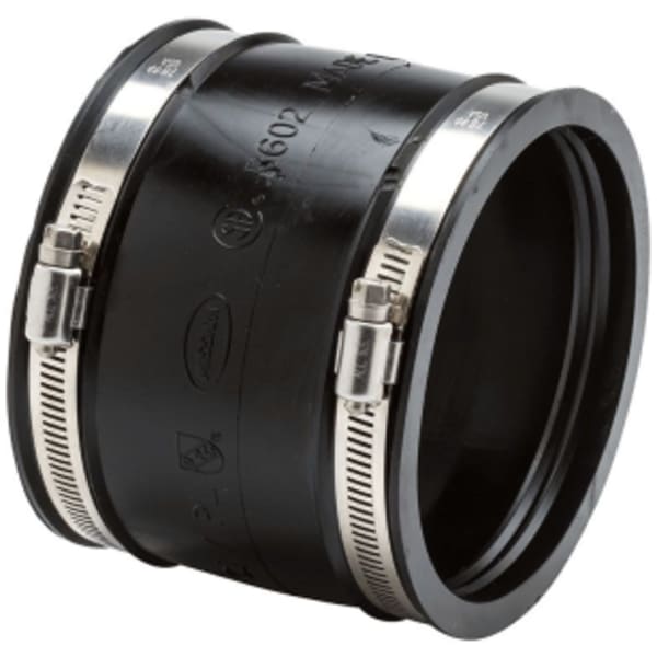 2" to 1-1/2" Cast Iron/Plastic/Copper to Cast Iron/Plastic/Copper Mission Rubber Coupling
