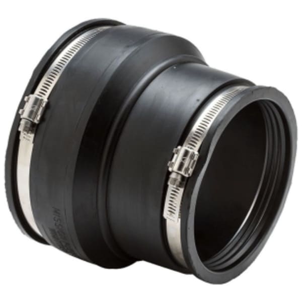 4" to 4" Clay to Cast Iron/Plastic Mission Rubber Coupling