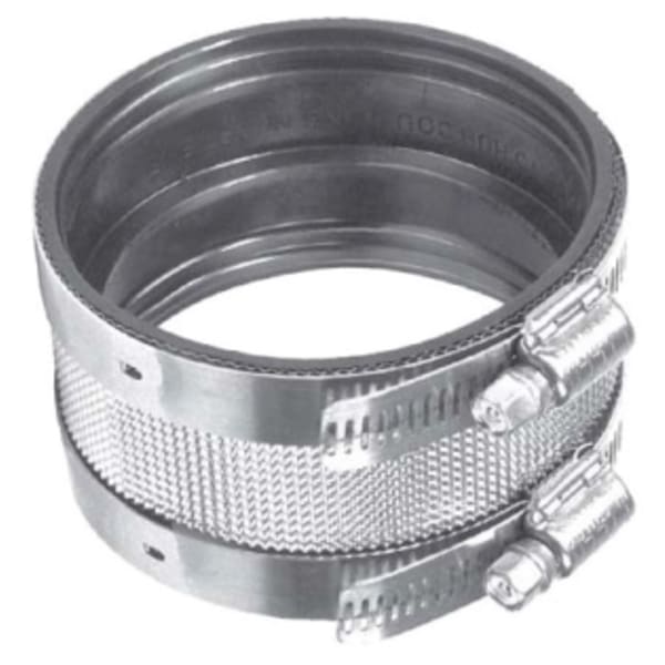 1-1/2" x 1-1/2", NH x NH, 1500 PSI Tensile Strength, 300 Stainless Steel Band/Screw Housing/Shield, Straight, Coupling