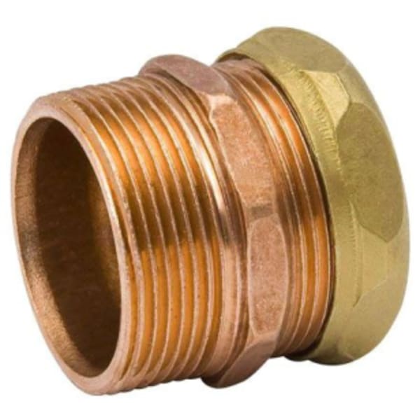 1-1/2" Copper Fittings - DWV - Trap Adapter MPT x SJ