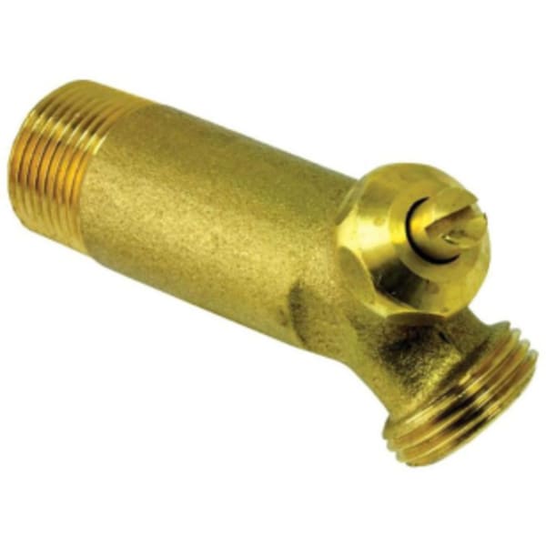 3" L Shank, 3/4" NPT Tank Fitting, Brass, Screwdriver Handle, Drain Valve for Water Heater
