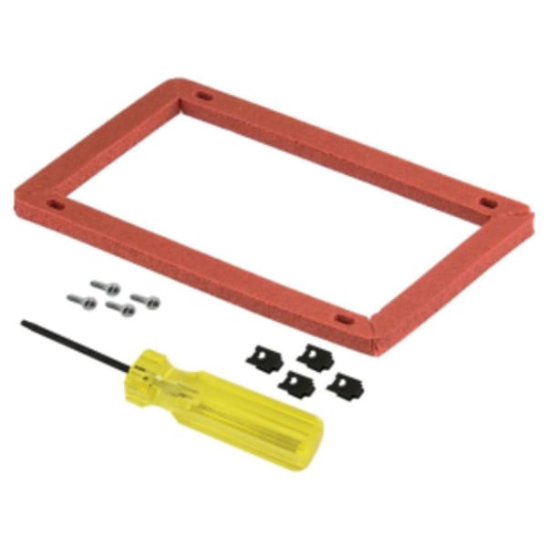 7.25" x 4.45" x 0.313", Ceramic Fiber, Burner Access Door Gasket Kit with (1) Back Card/(1) Front Card/(4) Tinnerman Clip/(4) #8 x 3/4" L Torx Head Screw for Water Heater