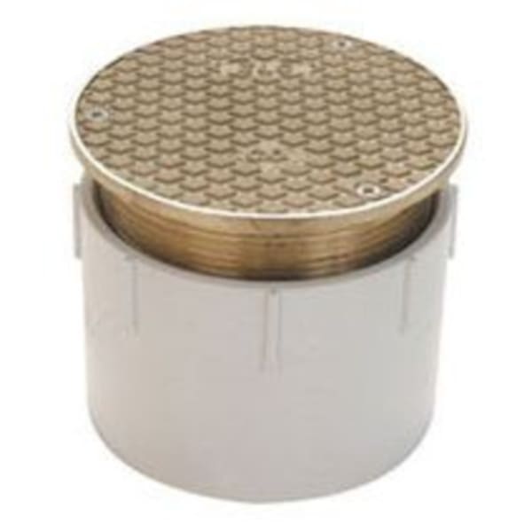 CO2450 Adjustable Floor Cleanout, Nickel Top, 3" PVC