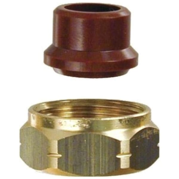 3/4" x 3/4", SVC Compression x SVC Compression, 160 PSI, Brass, Straight, Adapter