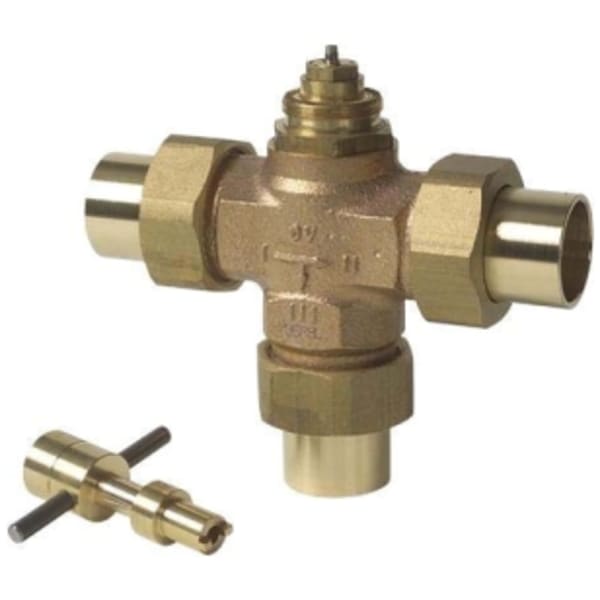 3/4" x 3/4" x 3/4", C x C x C, 145 PSI, 5/6 GPM, Bronze, 3-Way, Diverting Valve