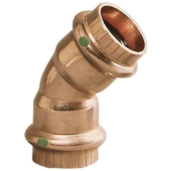 1" x 1", ProPress x ProPress, 200 PSI, Lead-Free, Copper, Straight, 45D Elbow