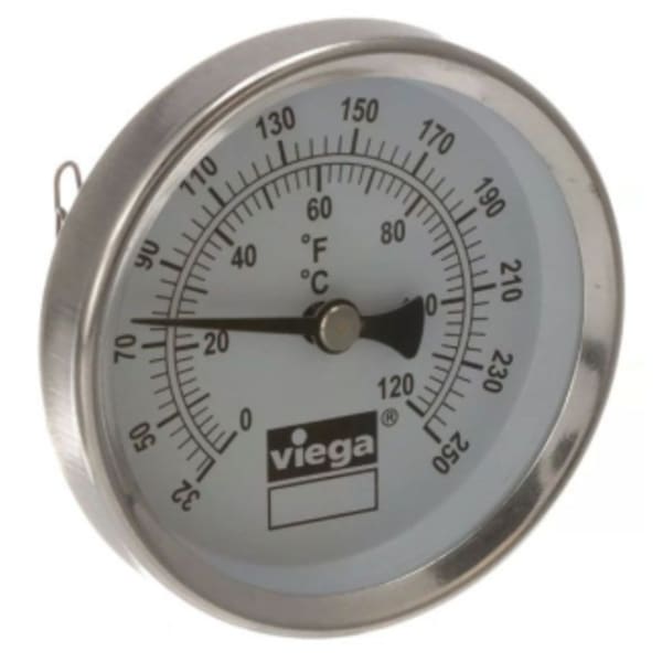 2-1/2", 32 to 250 Deg F, Dial, Strap-On, Temperature Gauge Set