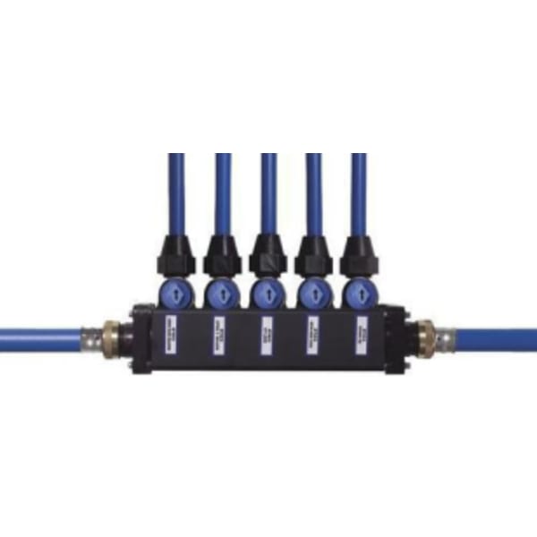 1/2", Compression x Compression, Lead-Free, 100 PSI, Polysulfone Plastic, 3-Port, Distribution Manifold