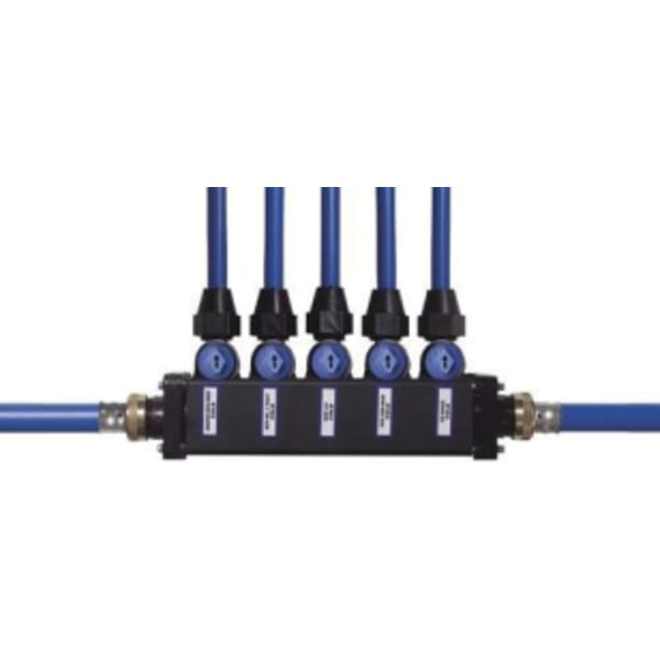 1/2", Compression x Compression, 100 PSI, Lead-Free, Molded, Polysulfone Plastic, 4-Port, Zoning Manifold