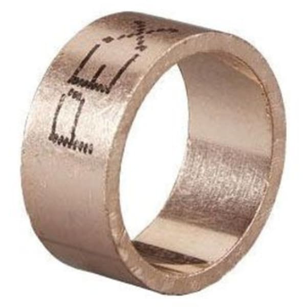 3/4", 0.32" L, Copper, Crimp Ring