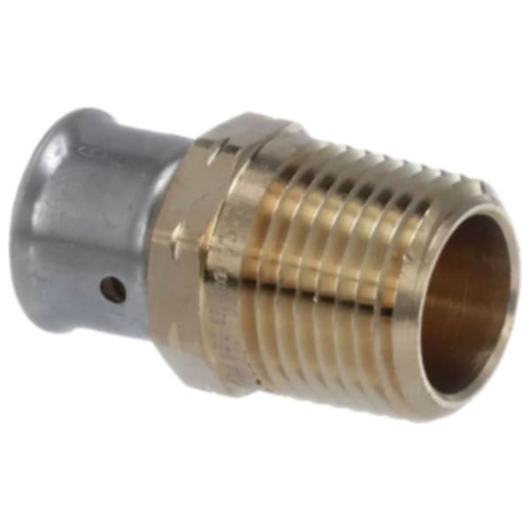 1-1/4" PEX Male Adapter (Crimp(F1807) x MIP) - PureFlow® Press (Brass)