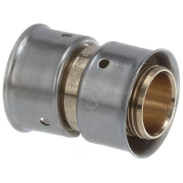3/8" PEX Coupling (Press)  - PureFlow® Press (Brass)