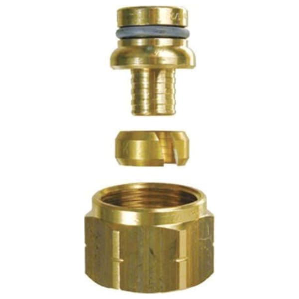 5/16" x 5/16", Compression x SVC, 160 PSI, Bronze, Straight, Adapter