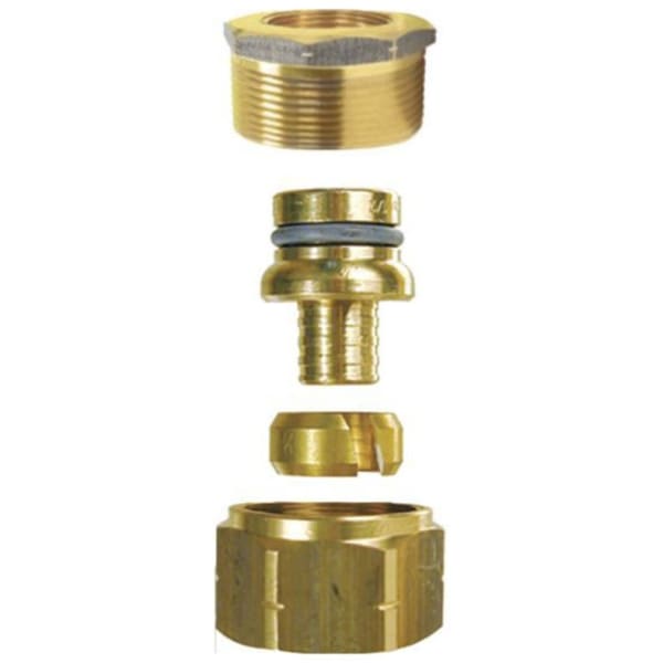 3/4" x 3/4", Compression x SVC, 160 PSI, Bronze, Straight, Adapter