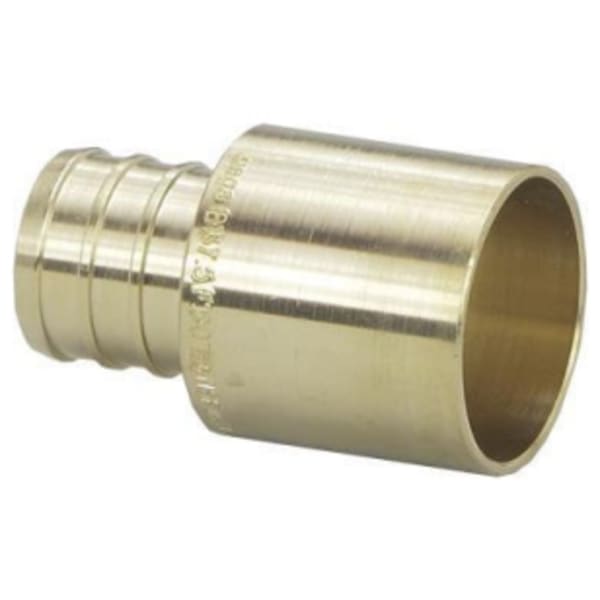 1" PEX Sweat Adapter (Crimp(F1807) x Sweat) - PureFlow® Press (Brass)