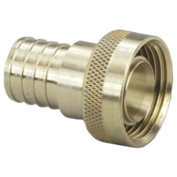1" x 1", PureFlow Crimp x ManaBloc, 160 PSI, Lead-Free, Brass, Straight, Adapter