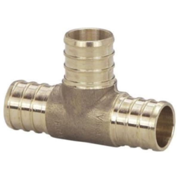 3/8" PEX Tee (Crimp(F1807))  - PureFlow® Crimp (Brass)