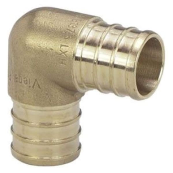 1/2" PEX 90° Elbow (Crimp(F1807))  - PureFlow® Crimp (Brass)