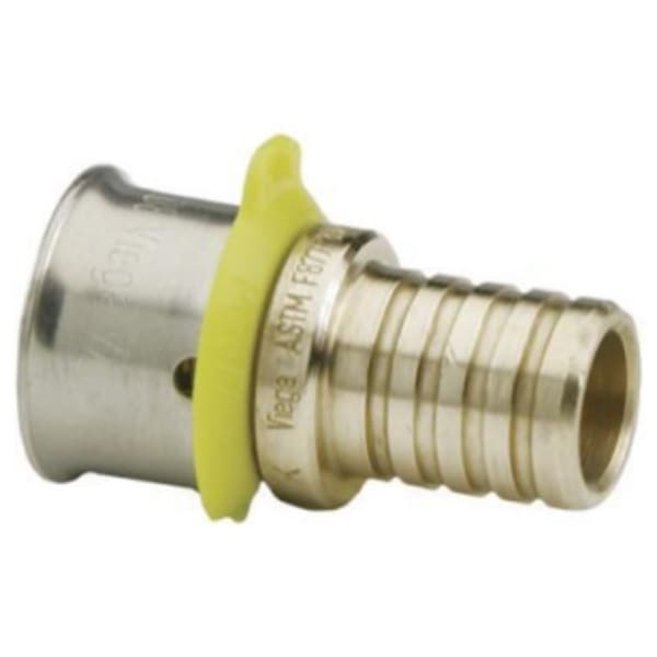 1/2" PEX Poly Adapter (Crimp x Poly) - PureFlow® Press (Brass)