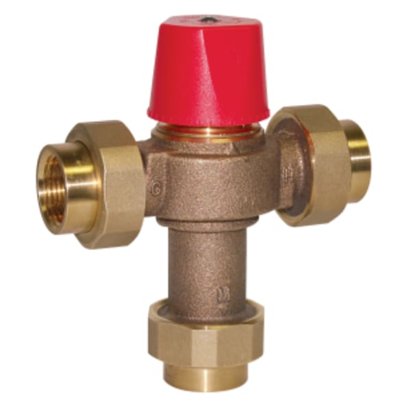 1" Lead Free Hot Water Temperature Control Valve, Threaded End Connections, Adjustable Out 60-120 F