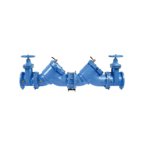 8" Cast Iron Reduced Pressure Zone Backflow Preventer Assembly, NRS Shutoff, ArmorTek Coating, Backflow Flood Sensor