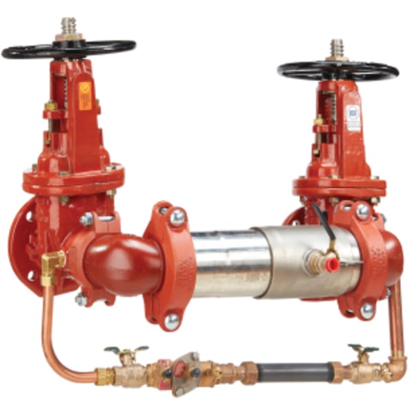 Pacific Plumbing Supply Company  10 SS Double Check Detector Assembly  Backflow Preventer, OSY Shutoff Valves, Without Meter, N Pattern