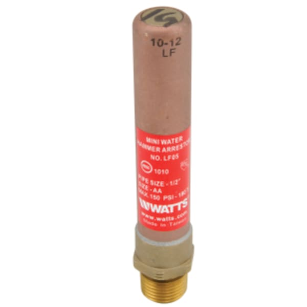 1/2" Lead Free Mini Water Hammer Arrestor With Npt Threaded End Connection