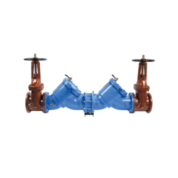 10" Cast Iron Reduced Pressure Zone Backflow Preventer Assembly, OSY Shutoff, ArmorTek Coating, Backflow Flood Sensor