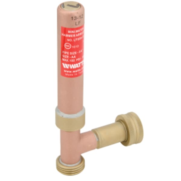 3/4" Lead Free Mini Water Hammer Arrestor With Hose Fittings, Branch Tee