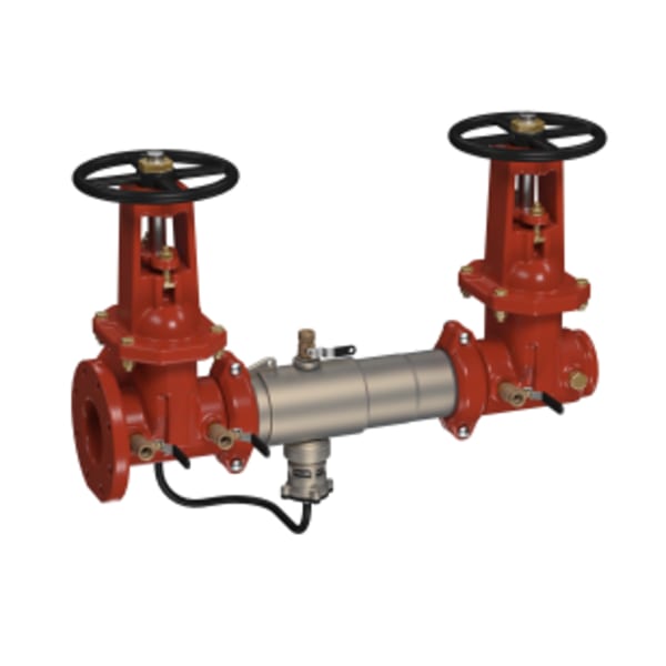 8" SS Reduced Pressure Zone Assembly Backflow Preventer, OSY Shutoff Valves, Flanged"let x Grooved Outlet