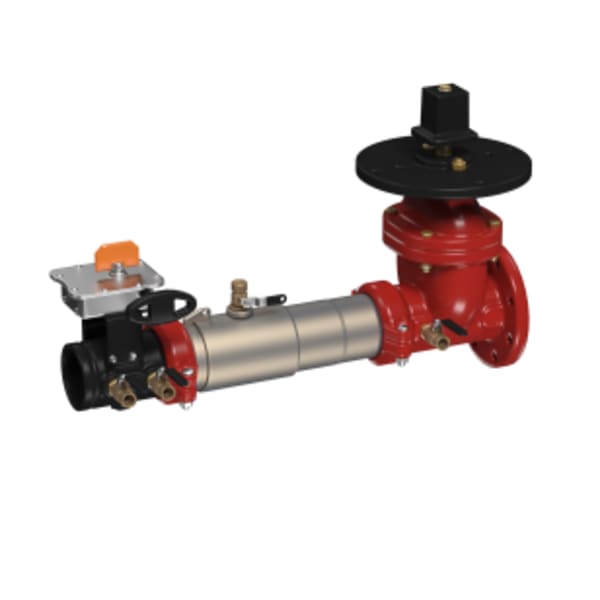 3" SS Double Check Valve Assembly Backflow Preventer, UL/FM Butterfly Valve Shutoffs x PostIndicator Valve