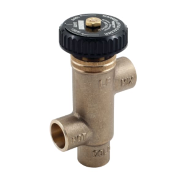 1/2" Lead Free Low Temperature Hot Water Extender Mixing Valve with Solder Connections