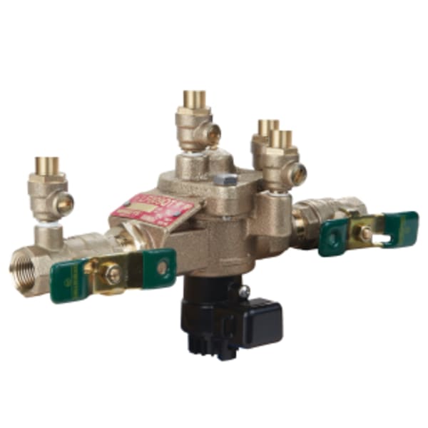 1/2" Lead Free Reduced Pressure Zone Backflow Preventer Assembly, Quarter Turn Shutoff Valves, Backflow Flood Sensor