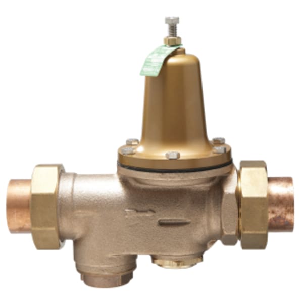 2" Lead Free Water Pressure Reducing Valve, Double Union, Solder, SS Seat, High Range 75-125 psi