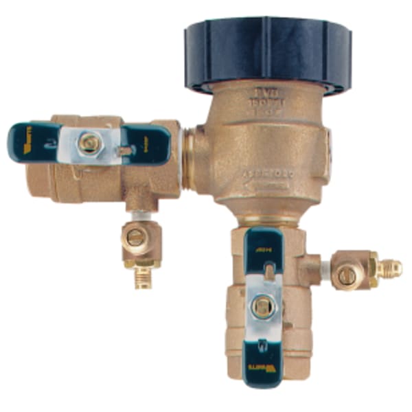 1 1/2" Bronze Anti-Siphon Pressure Vacuum Breaker Backflow Preventer, Quarter Turn Shutoff, Lever Handles