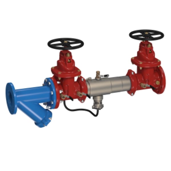 6" SS Reduced Pressure Zone Assembly Backflow Preventer, NRS Shutoff Valves, Stainless Steel Wye Strainer
