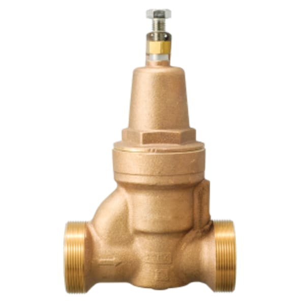 1 1/2" Lead Free Brass Water Pressure Reducing Valve, FPT x FPT, Adjust 25-75 psi, Max Work 300 psi
