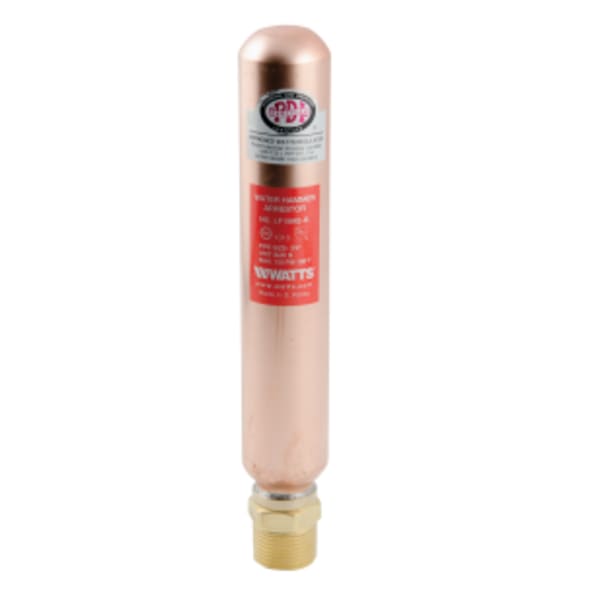 3/4" Lead Free Water Hammer Arrestor, Npt Brass Hex Adapter, Unit Size B