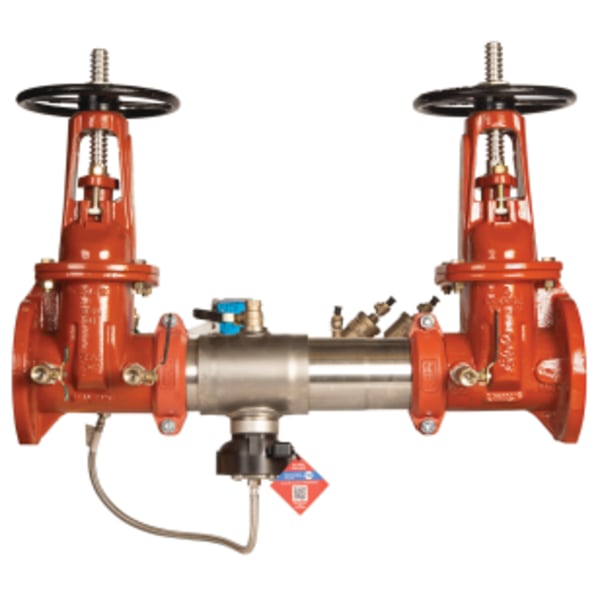 2 1/2" Lead Free Reduced Pressure Detector Backflow Preventer Assembly, OSY Shutoff Valves, Gallons/Minute Meter, Backflow Flood Sensor